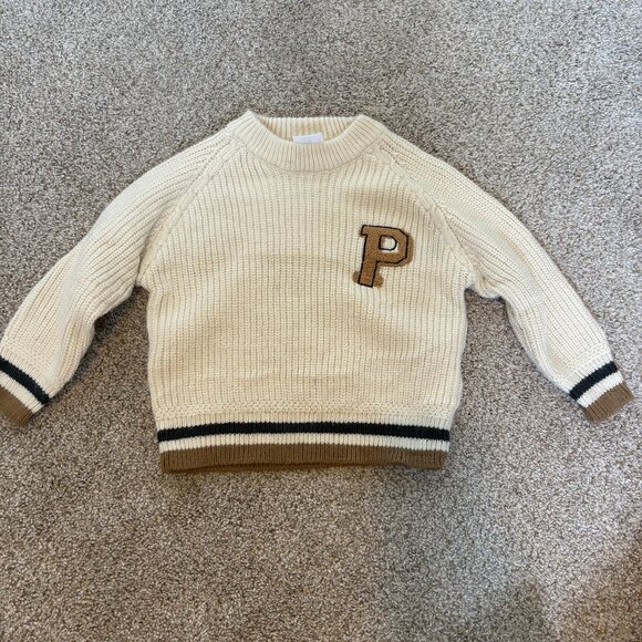 Zara Kids Baby Knit Sweater size 12-18 Months Cream - Picture 2 of 8